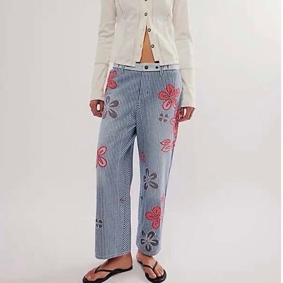 WE THE FREE Hot Tropics Cuffed Harem Pants Size 10 New with Tag MSRP $248 SOO - Picture 1 of 13